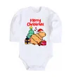 Дитячий бодік Merry Christmas Capybara Білий Дитячий бодік Merry Christmas Capybara Білий фото