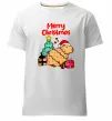 Мужская премиум футболка Merry Christmas Capybara Белый фото