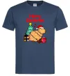 Мужская футболка Merry Christmas Capybara Темно-синий Мужская футболка Merry Christmas Capybara Темно-синий фото