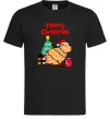 Мужская футболка Merry Christmas Capybara Черный Мужская футболка Merry Christmas Capybara Черный фото