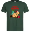 Мужская футболка Merry Christmas Capybara Темно-зеленый Мужская футболка Merry Christmas Capybara Темно-зеленый фото