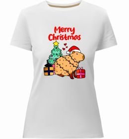 Жіноча преміум футболка Merry Christmas Capybara