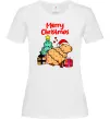 Женская футболка Merry Christmas Capybara Белый Женская футболка Merry Christmas Capybara Белый фото