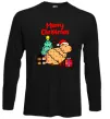 Лонгслив Merry Christmas Capybara Черный Лонгслив Merry Christmas Capybara Черный фото