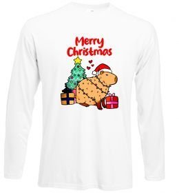 Лонгслив Merry Christmas Capybara Лонгслив Merry Christmas Capybara