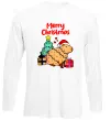 Лонгслив Merry Christmas Capybara Белый Лонгслив Merry Christmas Capybara Белый фото