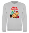 Свитшот Merry Christmas Capybara Серый меланж фото
