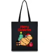 Эко-сумка Merry Christmas Capybara Черный Эко-сумка Merry Christmas Capybara Черный фото
