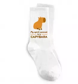 Носки My spirit animal is a CAPYBARA Белый фото