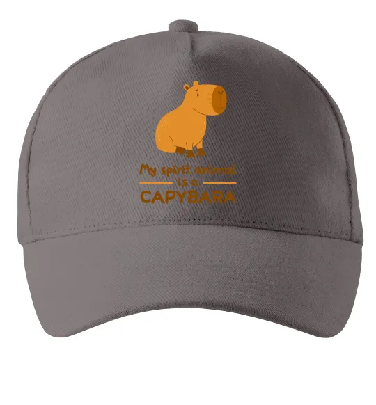 Кепка My spirit animal is a CAPYBARA Сірий фото