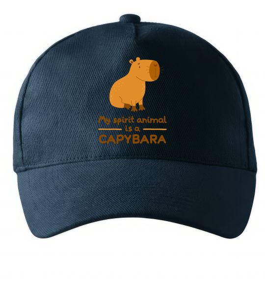 Кепка My spirit animal is a CAPYBARA Темно-синій фото