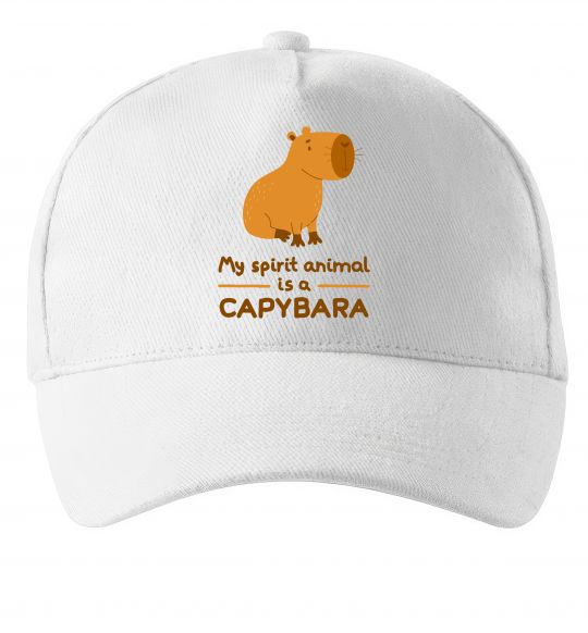 Кепка My spirit animal is a CAPYBARA Белый фото