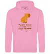 Мужская толстовка (худи) My spirit animal is a CAPYBARA Розовый фото
