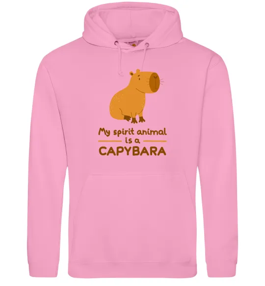 Жіноча толстовка (худі) My spirit animal is a CAPYBARA Рожевий фото