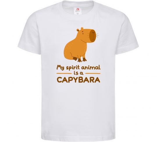 Дитяча футболка My spirit animal is a CAPYBARA Білий фото