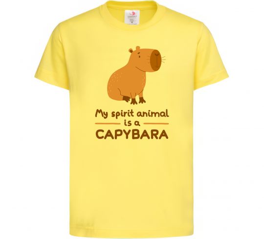 Дитяча футболка My spirit animal is a CAPYBARA Лимонний фото