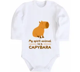 Дитячий бодік Be nice Be friendly Be a Capybara Білий фото