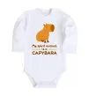 Детский боди My spirit animal is a CAPYBARA Белый фото