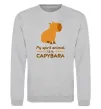 Свитшот My spirit animal is a CAPYBARA Серый меланж фото