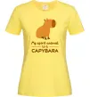 Женская футболка My spirit animal is a CAPYBARA Лимонный фото