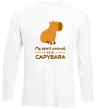 Лонгслив My spirit animal is a CAPYBARA Белый фото