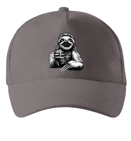 Кепка Лінивець з кавою Серый фото