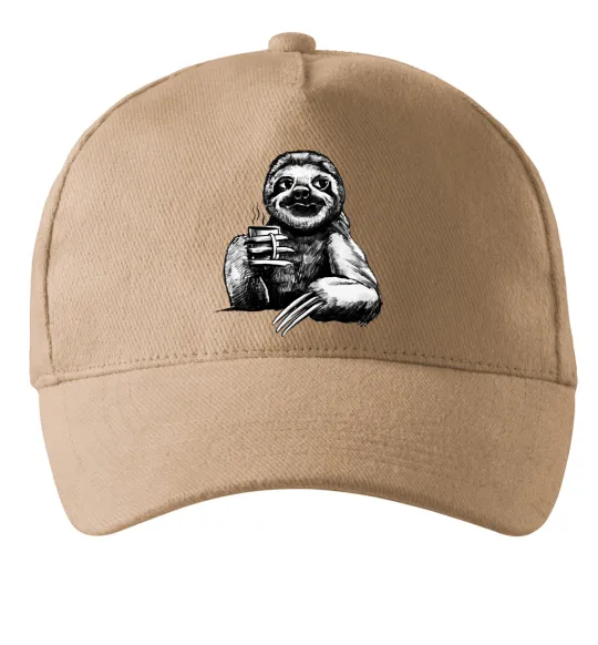 Кепка Лінивець з кавою Песочный фото