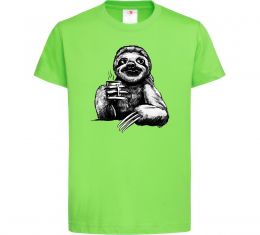 Детская футболка Лінивець з кавою