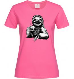 Жіноча футболка Лінивець з кавою