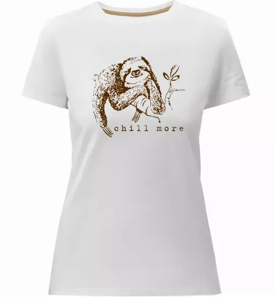 Женская премиум футболка Chill more Белый фото