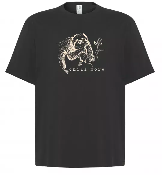 Футболка Оверсайз Chill more Черный фото