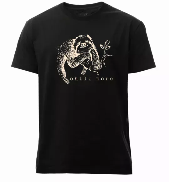 Чоловіча преміум футболка Chill more Чорний фото