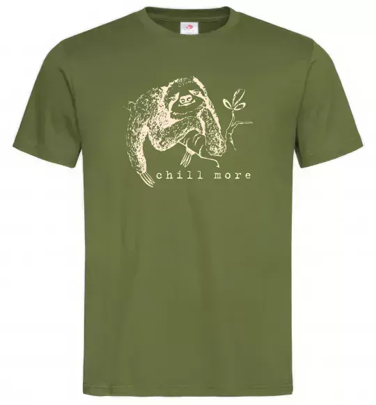 Чоловіча футболка Chill more Оливковий фото