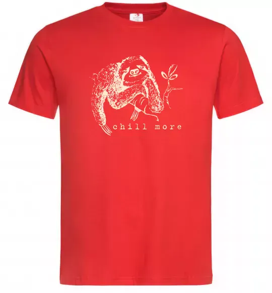 Чоловіча футболка Chill more Червоний фото