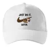 Кепка Just do it later Білий фото