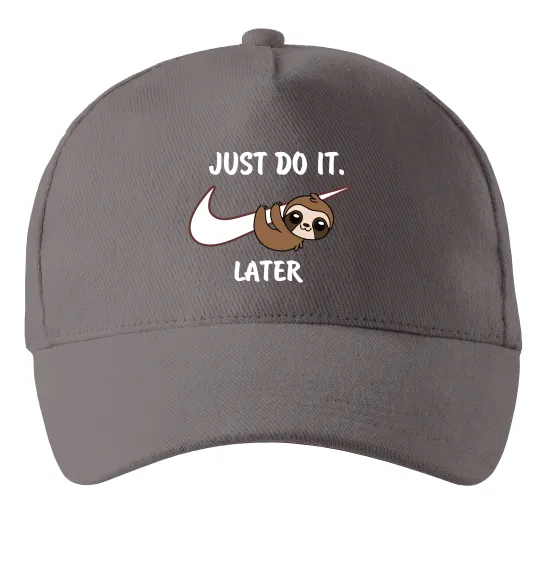 Кепка Just do it later Серый фото