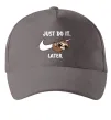 Кепка Just do it later Серый фото
