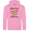 Чоловіча толстовка (худі) Merry slothmas Рожевий Чоловіча толстовка (худі) Merry slothmas Рожевий фото
