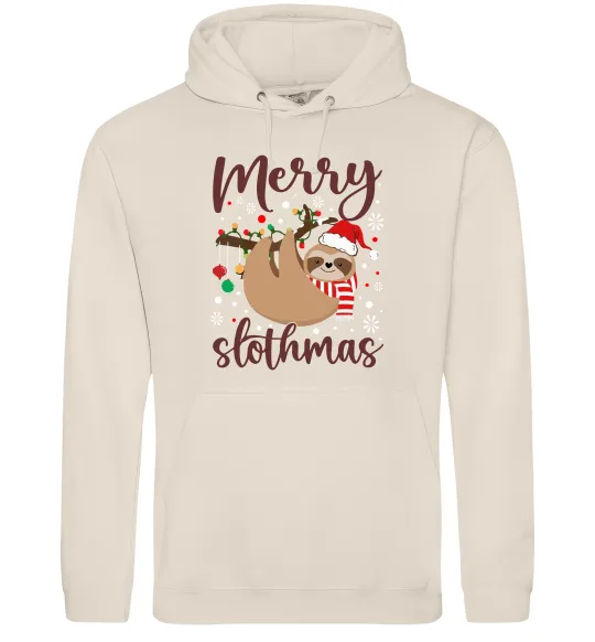 Женская толстовка (худи) Merry slothmas Таш фото