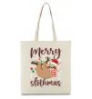 Еко-сумка Merry slothmas Бежевий фото