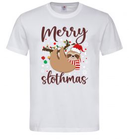 Чоловіча футболка Merry slothmas