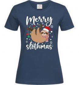 Жіноча футболка Merry slothmas
