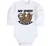 Детский боди My spirit animal sloth Белый фото