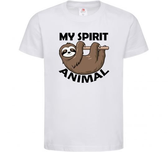 Детская футболка My spirit animal sloth Белый фото