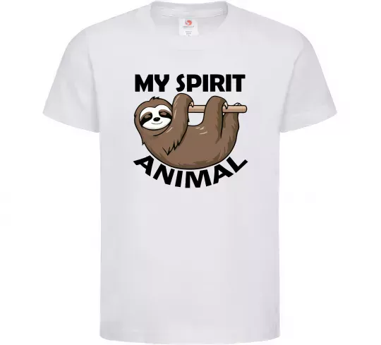 Дитяча футболка My spirit animal sloth Білий фото