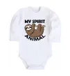 Дитячий бодік My spirit animal sloth Білий фото