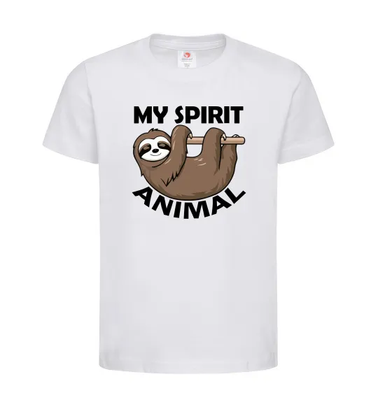 Детская футболка My spirit animal sloth Белый фото