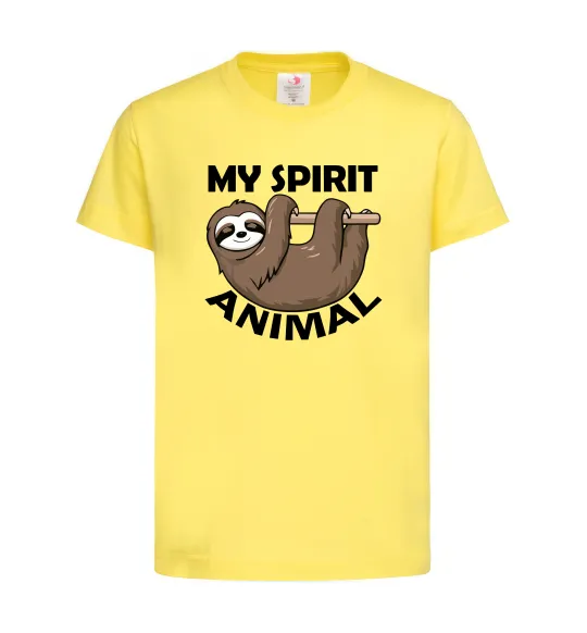 Детская футболка My spirit animal sloth Лимонный фото