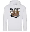 Мужская толстовка (худи) My spirit animal sloth Серый меланж фото