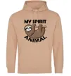 Мужская толстовка (худи) My spirit animal sloth Песочный фото